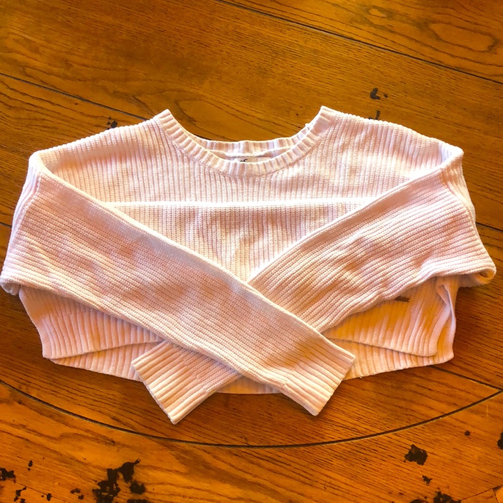 Pure white knit sweater